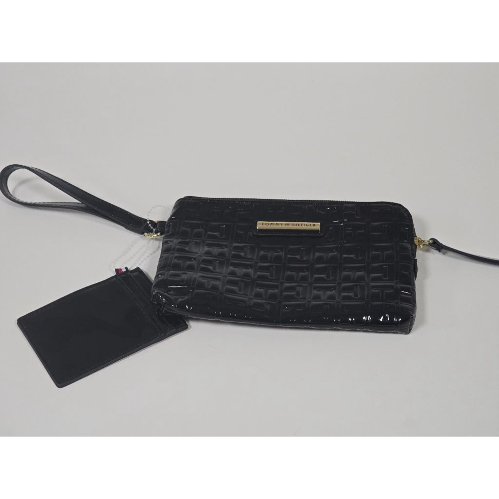 Tommy Hilfiger Women's Black Clutch and Card Holder